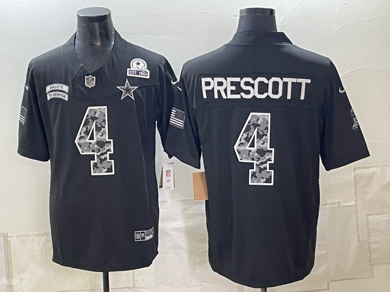 Men Dallas Cowboys #4 Prescott black Nike NFL jersey 1005001->dallas cowboys->NFL Jersey